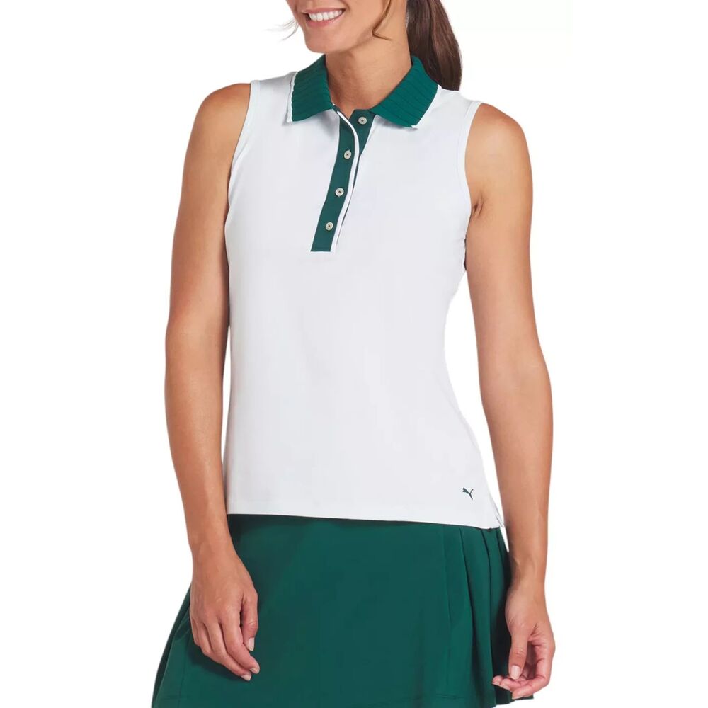 PUMA Women's CLOUDSPUN Bridges Sleeveless Golf Polo